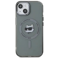 Karl Lagerfeld KLHMP15SHLSCHK iPhone 15 6.1" juodas kietasis dėklas IML Metal Choupette Head Magnetinis (MagSafe)