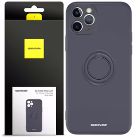 Spacecase Silikoninis dėklas su žiedu iPhone 11 Pro Max juodas