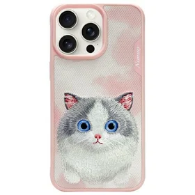 Nimmy Big Eyed Pet 2.0 katės dėklas iPhone 15 Pro Max - rožinis