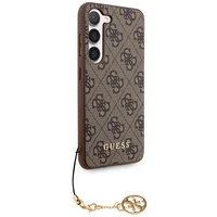 Guess 4G Charms Collection dėklas telefonui Samsung Galaxy A35 - rudas