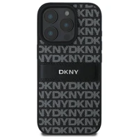 DKNY tekstūrinio rašto dryžuotas dėklas telefonui iPhone 16 Pro Max - juodas