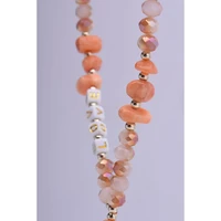 LOVE telefono dirželis, pakabukas / virvelės ilgis 44 cm (22 cm kilpoje) / ant rankos – oranžinis