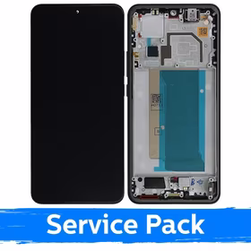 LCD ekranas suderinamas su Xiaomi 13T (13T Pro) su rėmeliu / Juodas / (Service Pack)