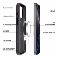 Dėklas Dux Ducis Yind Apple iPhone 16 Pro Max juodas