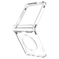 Spigen Ultra Hybrid Pro Mag Magnetinis Dėklas telefonui Samsung Galaxy Z Flip 7 - skaidrus ir baltas