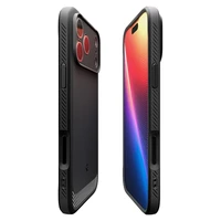 Spigen Rugged Armor Mag Magnetinis dėklas telefonui iPhone 17 Pro Mat - matinė juoda