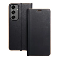 LUNA Book Gold dėklas telefonui SAMSUNG S24 FE juodas