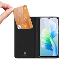 Dux Ducis Skin Pro dėklas telefonui dėklas su atvartu Vivo V23e juoda