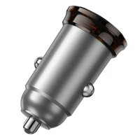 Automobilinis įkroviklis Hoco USB A + USB C PD QC3.0 43W NZ16A metalinis pilkas