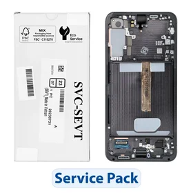 ServicePack LCD ekranas SAMSUNG S22 Plus S906 GH82-27500A juodas