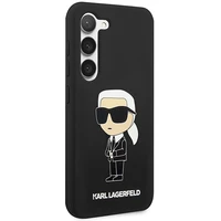 Karl Lagerfeld Silikoninis Ikonik dėklas Samsung Galaxy S23+ - juodas