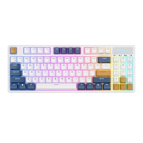Royal Kludge RK89 RGB belaidė mechaninė klaviatūra, Lemon jungiklis (balta) (QWERTY)