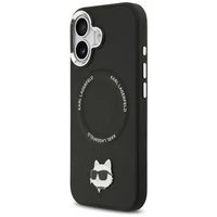 Karl Lagerfeld Choupette Pin Magnetinis dėklas telefonui iPhone 17 - juodas