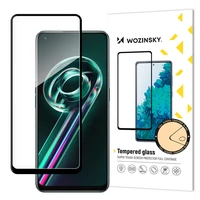 Wozinsky itin tvirtas pilno klijavimo grūdintas stiklas su rėmeliu, dėklui draugiškas, pilnas ekranas Realme 9 Pro + (9 Pro Plus) juodas