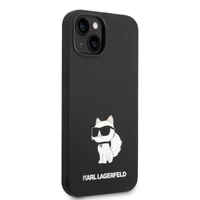 Karl Lagerfeld silikoninis Choupette dėklas telefonui iPhone 14 Plus - juodas