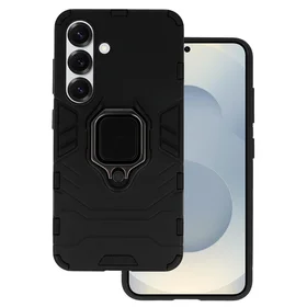Dėklas telefonui Ring Armor Samsung Galaxy S25 juodas