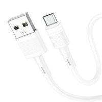 USB kabelis Hoco X83 USB-A to MicroUSB 1.0m baltas
