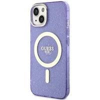 Guess GUHMP14MHCMCGU iPhone 14 Plus 6.7" violetinis auksinis dėklas MagSafe