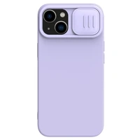 Nillkin CamShield Silky Silikoninis dėklas iPhone 14 Plus dėklas su kameros apsauga violetinis