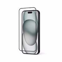 Crong Anti-Bacterial 3D Armor Glass - 9H Full klijai Tempered Glass iPhone 16 Plus / iPhone 15 Plus + Installation Frame