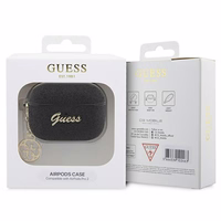 Guess GUAP2GLGSHK ausinių dėklas (m) - juodas Glitter Flake 4G Charm Collection