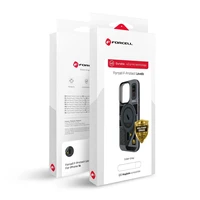 FORCELL F-PROTECT Lygiai su dviejų sluoksnių 4D technologija, militarinio kritimo testo suderinamas su MagSafe SAMSUNG S25 - cyber pilkas