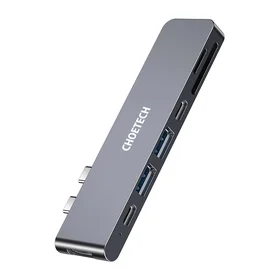 Prijungimo stotelė Choetech HUB-M14 Macbook Pro, 7-in-2 USB-C, Thunderbolt 3 (sidabrinė)