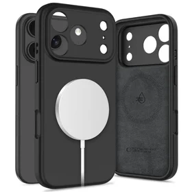 Tech-Protect Silicone magnetinis dėklas telefonui iPhone 17 Pro - juodas
