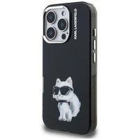 Karl Lagerfeld IML Aquarelle Choupette & Logo iPhone 16 Pro deklas - juodas