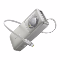 Išorinė baterija Baseus OS Free2Pull 10000mAh 30W + laidas (pilka)