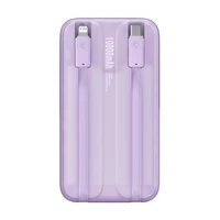 Išorinė baterija Baseus Comet Series su ekranu 10000mAh 22,5W (violetinė) + USB-A / USB-C laidas