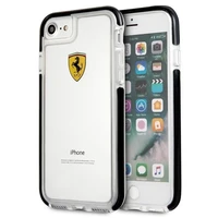 Ferrari kietasis dėklas FEGLHCP7BK iPhone 7/8 SE 2020 / SE 2022 atsparus smūgiams skaidrus juodas