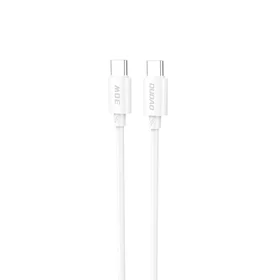 Dudao L4C USB-C / USB-C 30W kabelis 1.2m - baltas