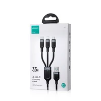Joyroom Multi-Use Series S-A18 3in1 USB-A - Lightning / USB-C / micro USB kabelis 0.3m - juodas