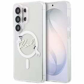 Karl Lagerfeld IML KC Script MagSafe Dėklas for Samsung Galaxy S26 Ultra - skaidrus