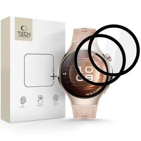 Tech-Protect Glass Flex+ 2 dalių rinkinys hibridinio stiklo Huawei Watch 5 42 mm - juodas