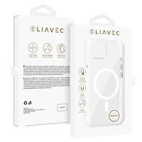 Dėklas telefonui (m) Liavec Glossy Magsafe Clear Case Iphone 13/14 - baltas