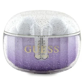 Guess Glitter Gradient TWS Bluetooth ausinės su ENC įkrovimo stotimi - violetinės