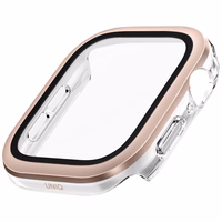 Uniq Voute dėklas su grūdintu stiklu Apple Watch 10 46 mm - rožinis auksas