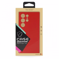 Dėklas "TM Pure Silicone" skirtas Samsung G990 S21 FE / Red / (Blister)