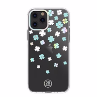 Kingxbar Lucky Series dėklas, dekoruotas originaliais Swarovski kristalais, iPhone 12 mini – skaidrus (Dobilas)