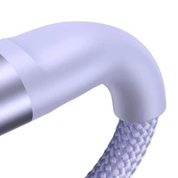 Baseus Kabelis Flash Series II 3 viename - Type-C iki Type-C, Lightning, Micro USB - 100W 1,5 m (CASS030205) violetinis