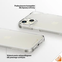 PanzerGlass kietas dėklas su D3O ir karinės klasės sertifikatu iPhone 15 Plus / 14 Plus - permatomas