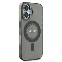 Guess IML Rhinestones Magnetinis dėklas telefonui iPhone 16 - juodas