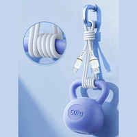 Dudao L25C USB-C - USB-C silikoninis kabelis 60W 1 m - baltas