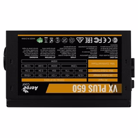 Aerocool VX PLUS 650 maitinimo blokas 650 W 20+4 pin ATX ATX Juoda