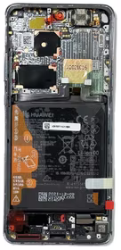 Ekranas Huawei P50 PRO su lietimui jautriu stikliuku ir rėmeliu ir baterija Golden Black originalus (service pack)