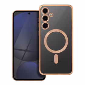 Dėklas telefonui ELECTRO MAG COVER, suderinamas su MagSafe, skirtas SAMSUNG S24 FE, aukso spalva