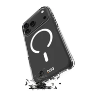 Puro Impact skaidrus D3O TPU+PC magnetinis dėklas telefonui iPhone 17 Pro - permatomas