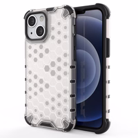 Honeycomb Case šarvu dangtelis su TPU buferiu iPhone 13 mini skaidrus